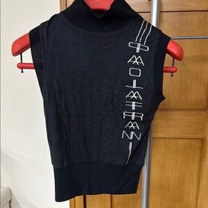 Black Sleeveless Top by Paola Frani